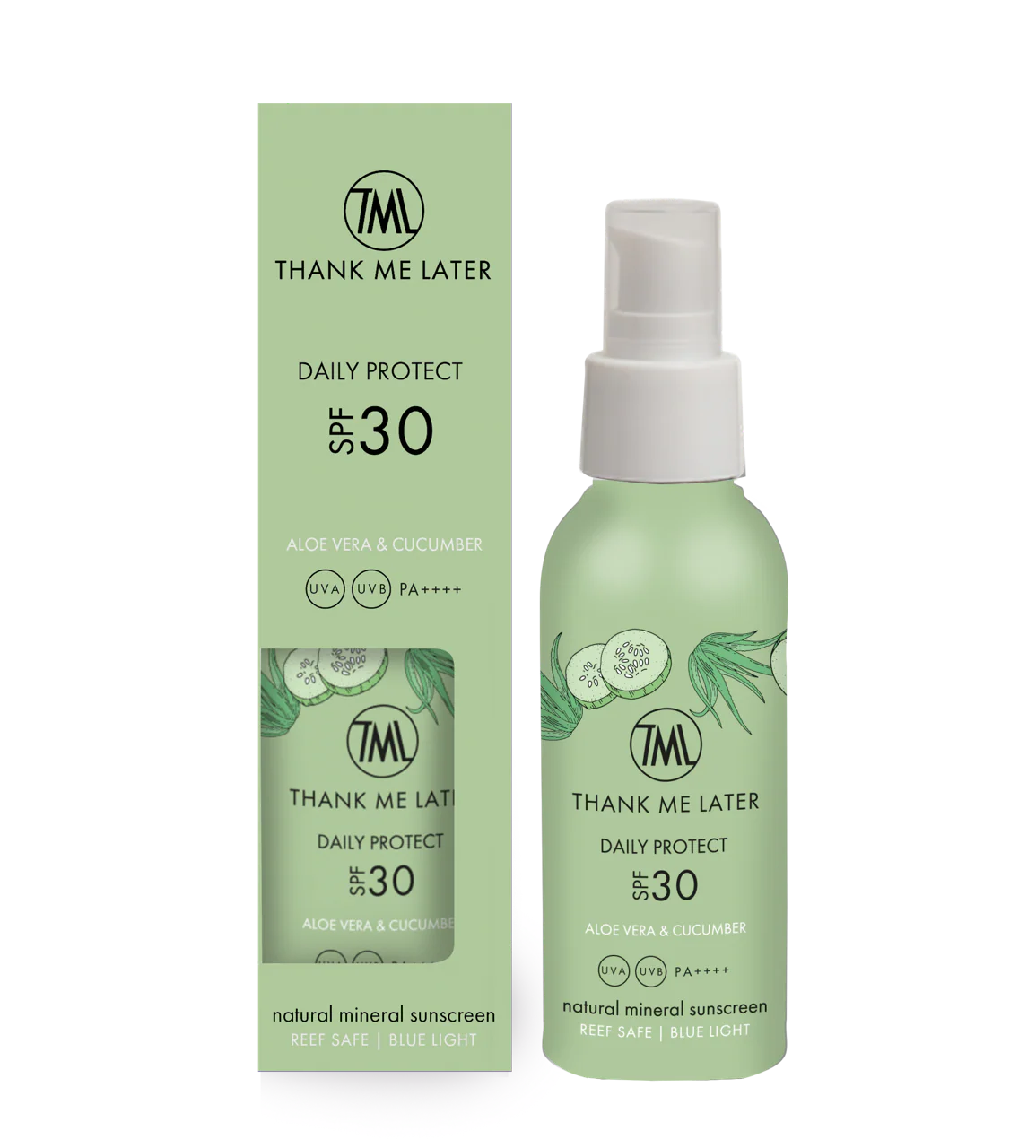 Aloë Vera & Cucumber zonbescherming SPF30 100ml Thank Me Later